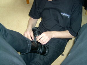 Der Weihnachtsmann hat Stiefel an